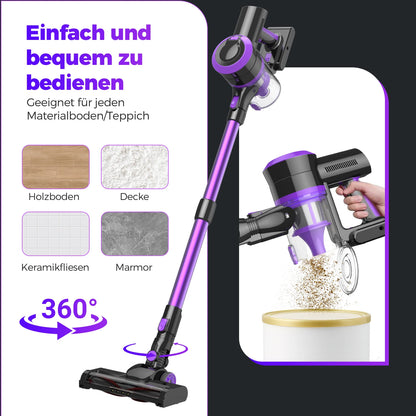 400W 4 in 1 Handheld Vacuum Cleaner Built-in 2500mAh Battery 20-30Kpa Strong Suction Wireless Portable Vacuum Blower Inflator Pump for Car Home Cleaning