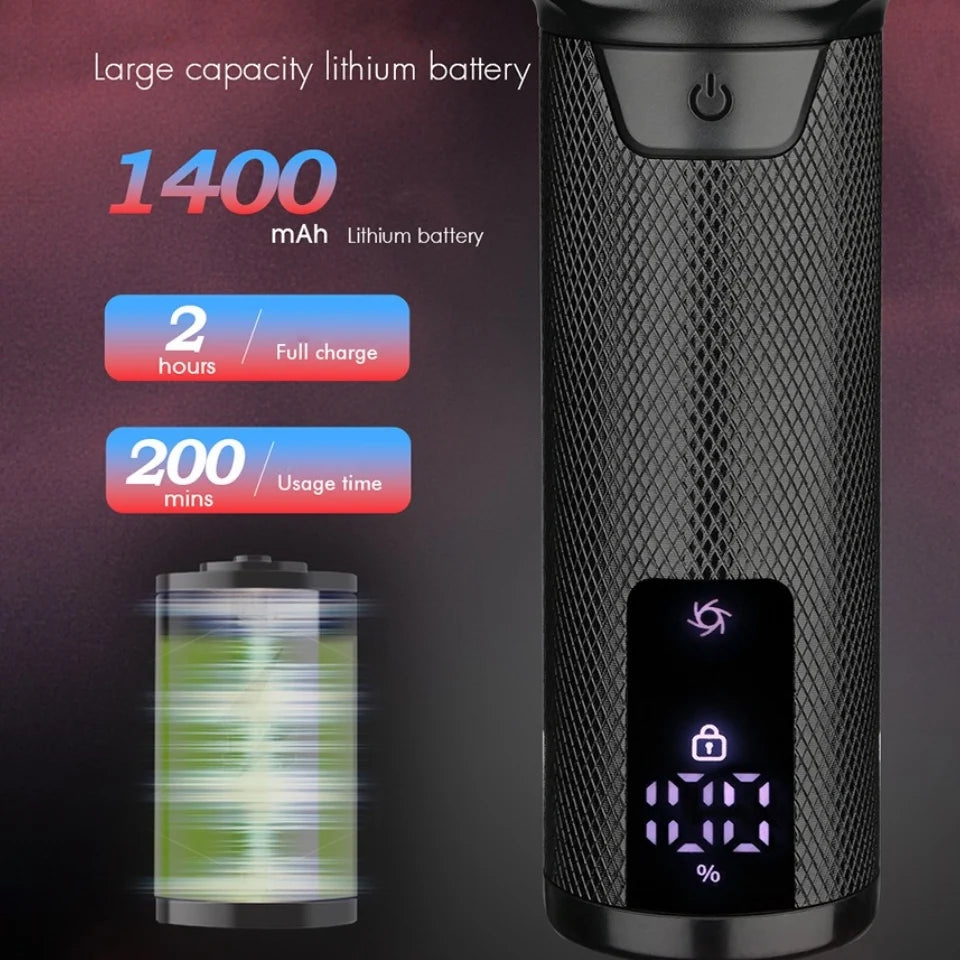 WMARK NG-7982 Professional Hair Trimmer for Man 9000RPM Titanium Coated Floating Double Blade Mesh Men's Shaver Equipped Blades