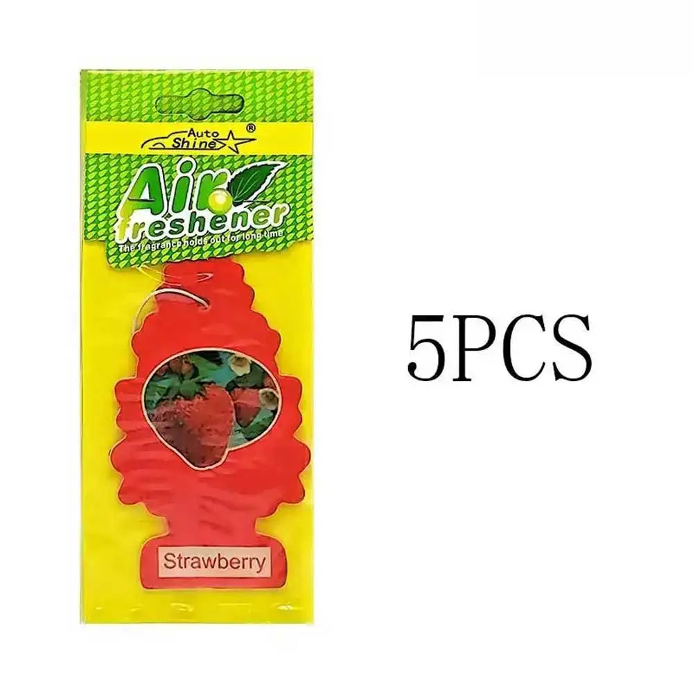 3-80pcs Christmas Tree Car Air Freshener Natural Aromatherapy Tea Paper Hanging Perfume Vanilla Auto Parts Interior