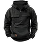 Men's Casual Sports Hooded Sweatshirt New Style Outdoor Thick Fashionable Loose Long-Sleeved Pullover with Multiple Pockets