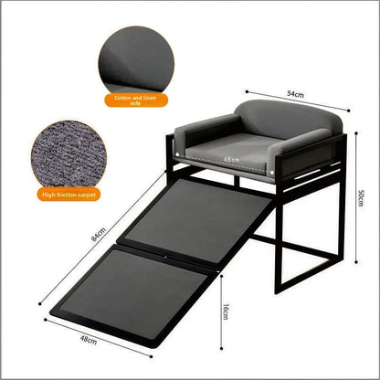 Foldable Pet Ramp for Dogs Cats Non Slip Steps Stairs Ladder for Small Large Senior Pets to Climb Bed Sofa