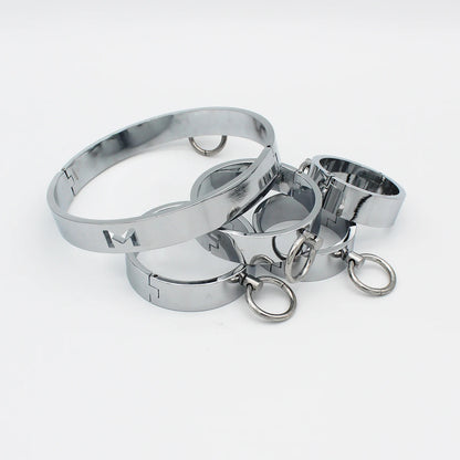 Metal Steel Ankle Wrist Cuff Handcuffs Restraints Slave BDSM Bondage Intimate Adult Game Sex Shop for Couples Sex Products