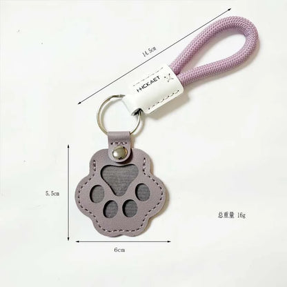 S9 Dual Pack Pet Hair Storage Keychains, Cute Paw Shape Leather Keyring, Furry Friend Memory Fur Keepsake for Pet Owners