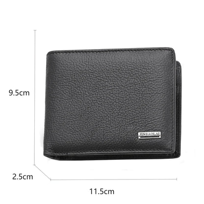 Classic Short Genuine Leather Men Wallets Fashion Coin Pocket Card Holder Men Purse Simple Quality Male Wallets