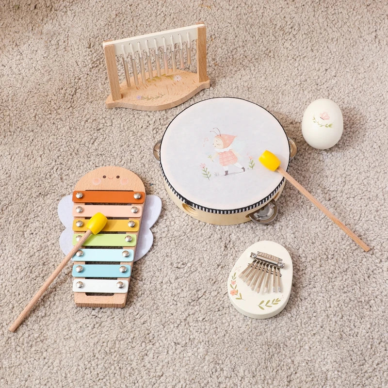 Montessori Kids Musical Toys Wooden Educational Instruments Baby Percussion Instruments Music Station Newborn Birthday Gift