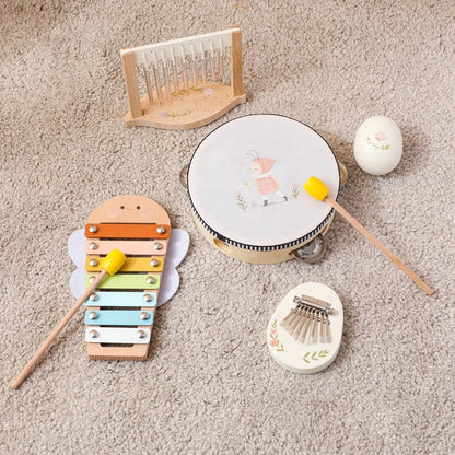 Montessori Kids Musical Toys Wooden Educational Instruments Baby Percussion Instruments Music Station Newborn Birthday Gift