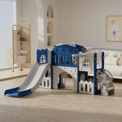 Children's Slide Outdoor Indoor Domestic Baby Sports 8 in 1 Slide Playset Family Multifunction Amusement Park Toys