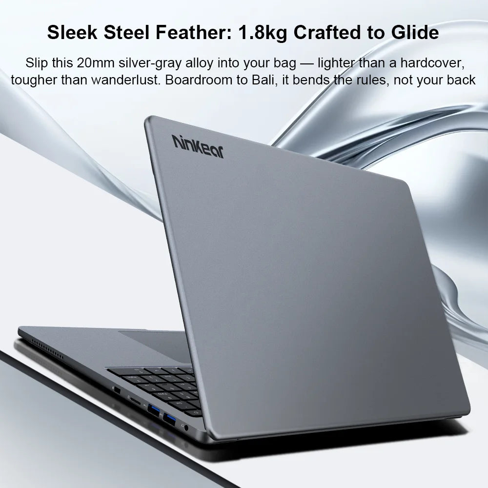 Ninkear A15 Pro Laptop 16GB 1TB AMD Ryzen 5 16 inch 120Hz 2560*1600 Display Screen Fingerprint Unlock Notebook Computer