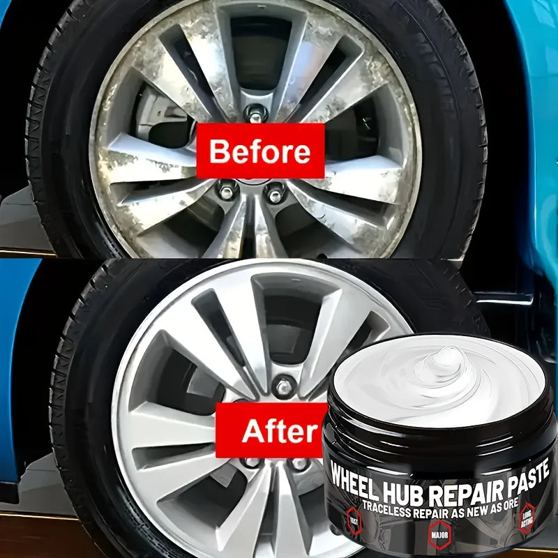 Wheel Repair Polish Paste, Tire Scratch Remover Wax, Wheel Care Cream for All Wheels, Car Maintenance & Restoration Supplies