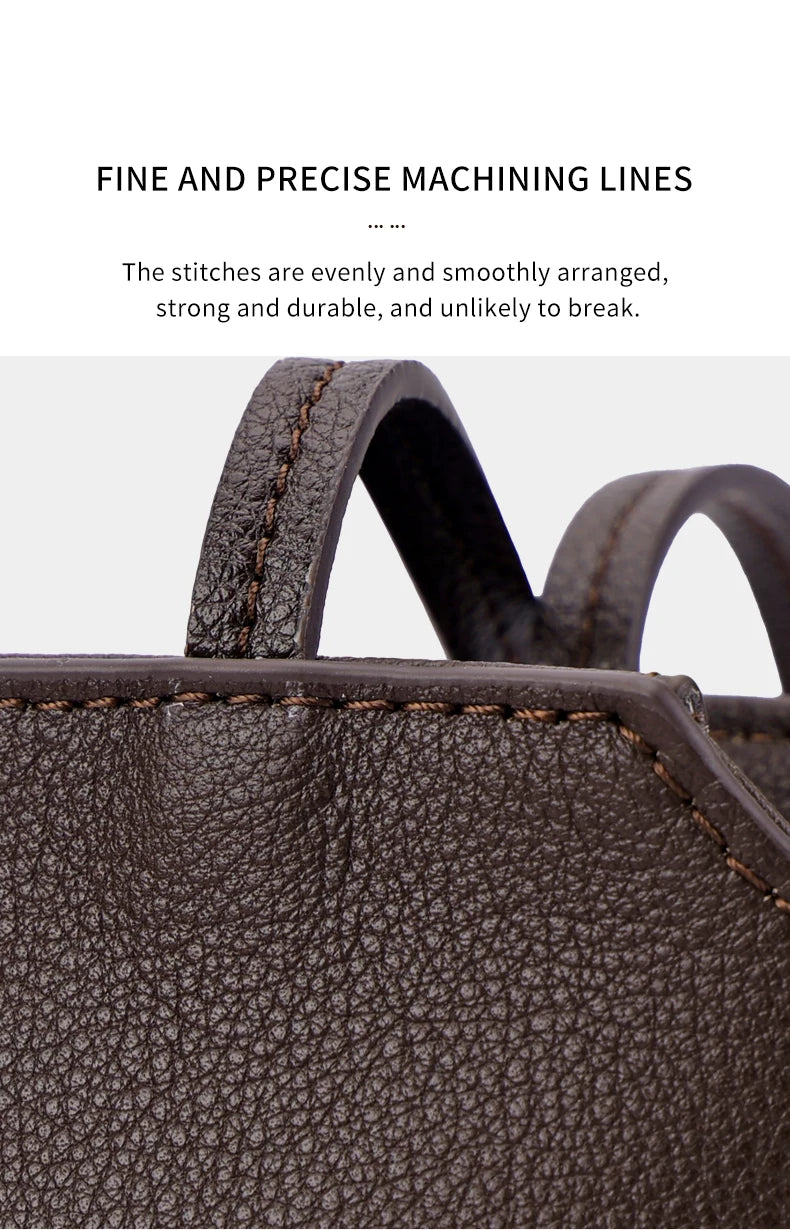Luxury Women's Genuine Cowhide Leather Mini Shoulder Tote Bag Pebbled Leather Long Strap Underarm Handbag Minimalist Daily Purse
