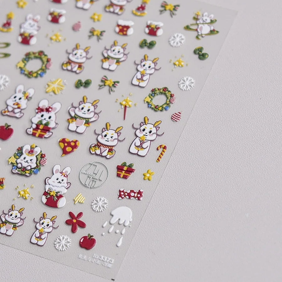 Luxury 5D Floral Nail Art Stickers Gold Silver Chinese Style Metal Frame Shiny Crystal Rhinestone Self Adhesive Manicure Decal