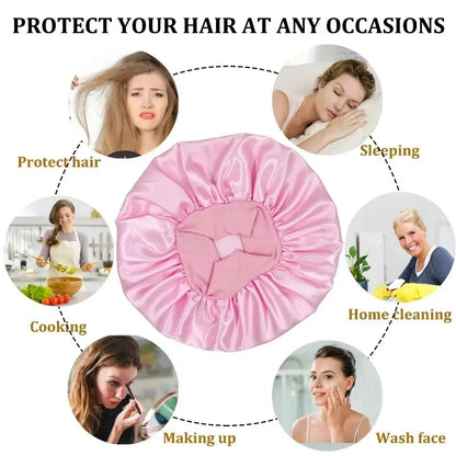 Heatless Curling Rod Headband Satin Bonnet Set No Heat Hair Curler Hair Rollers Soft Curlers Lazy Curls Sleeping Hat Night Cap