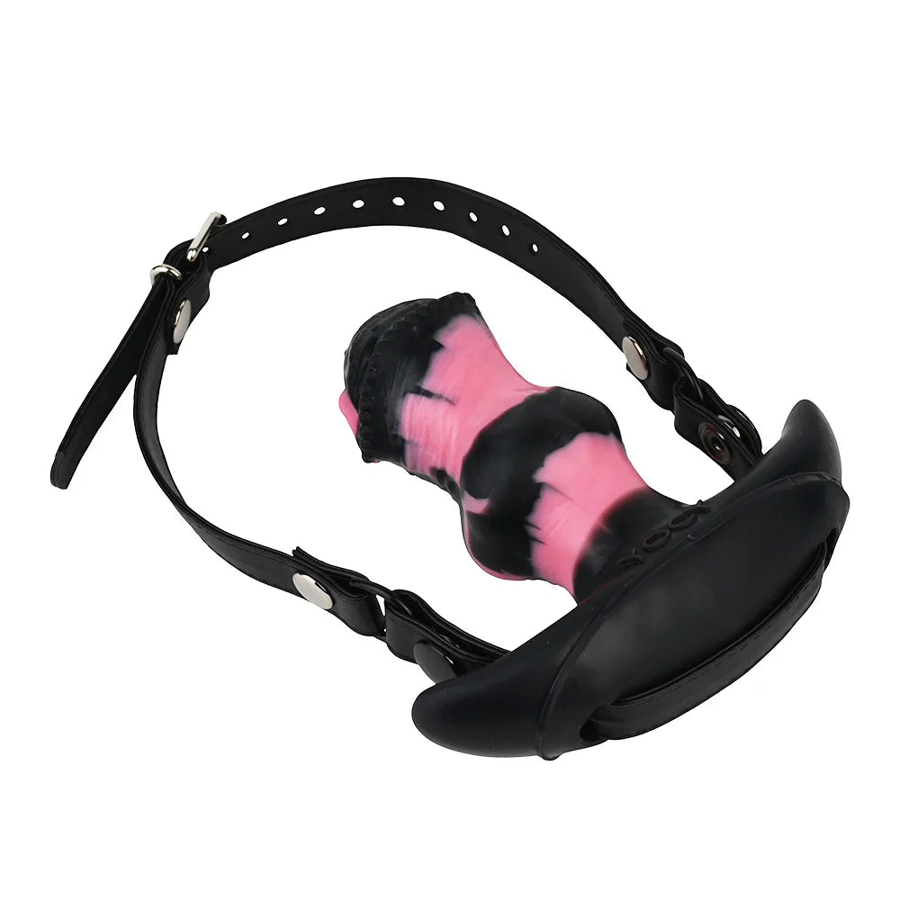 NNSX Sexy Fox Tail Horse Anal Plug Vibrator Mouth Gag Cosplay Sex Toy For Couples Adult SM 10 Modes Vibrating Erotic Accessories