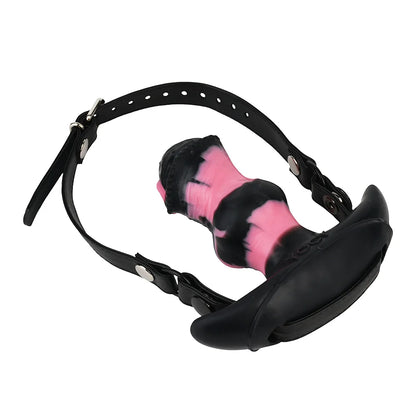 NNSX Sexy Fox Tail Horse Anal Plug Vibrator Mouth Gag Cosplay Sex Toy For Couples Adult SM 10 Modes Vibrating Erotic Accessories