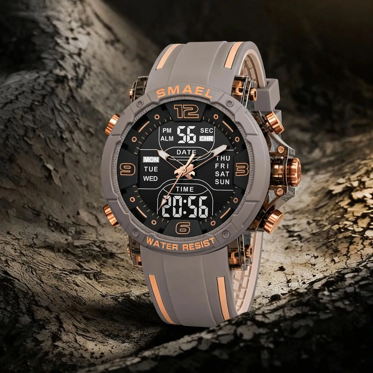 SMAEL Brand 8140 Waterproof Dropshipping Watch Alarm Clock Night Light Young Fashion Business Quartz Sport Wristwatches