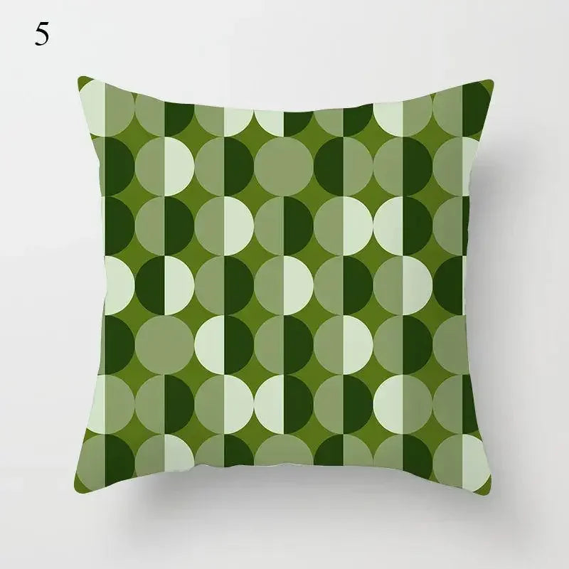 Mint Green Pillowcase Geometric Print Cushion Cover Sofa  Decorative throw pillow cushion covers40x40cm 50x50 45x45