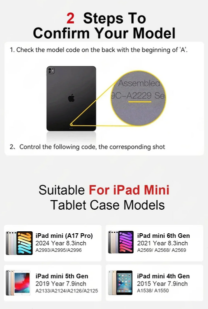 For iPad A16 A19 12th 11th 6th 5th Gen 9.7 Inch Air 1 2 Case for iPad Pro 9.7 2016 Air 5 4 11 10th 10.9 Mini 1 2 3 4 5 6 7 Case