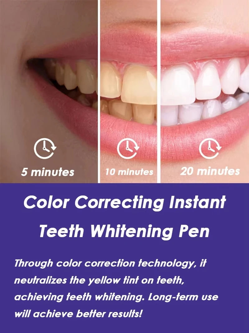 Magical Purple Teeth Whitening Pen Freshing Breath Oral  Deep Cleaning Stain Removal Dentifrice Teeth Cleaning Essence Oral Care