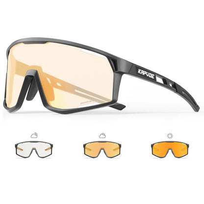 KAPVOE New Photochromic Cycling Glasses Men MTB Bicycle Cycling Eyewear UV400 Outdoor Sports Sunglasses Women Road Bike Goggles