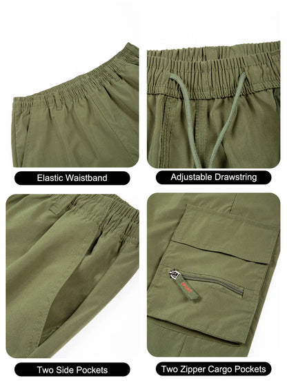 Monaco Flag Printed Cargo Shorts Summer Men's Tactical Shorts Casual Loose Multi-pockets Elastic Waist Work Jogging Short Pants