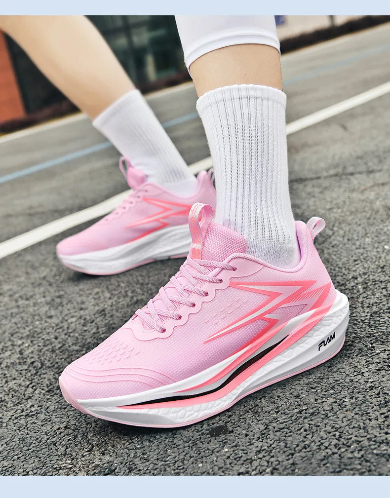 Men Running Shoes Speciality Marathon Sports Shoes Breathable Lightweight Carbon Board Women's Trend Athletic Sneakers Women