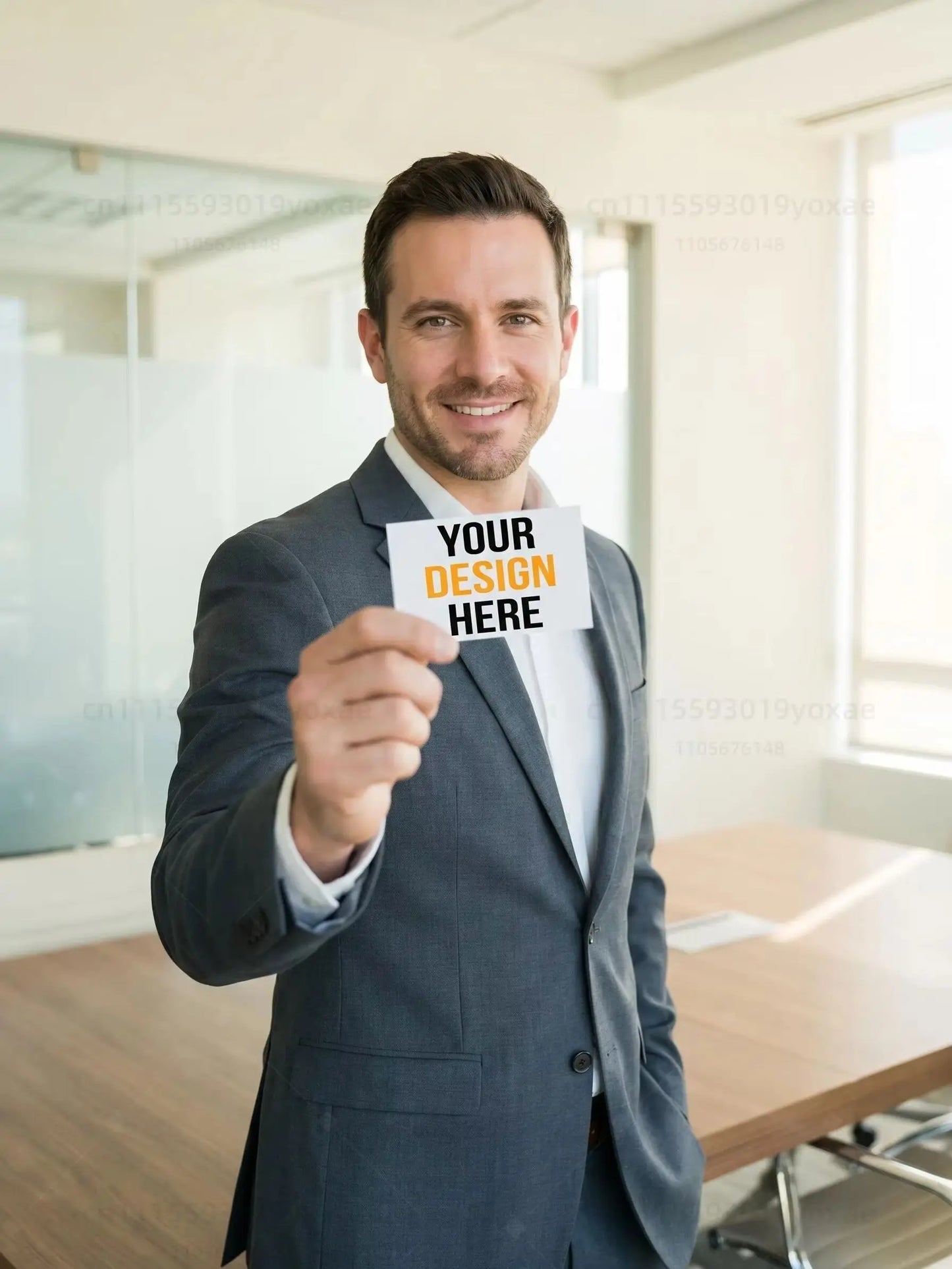 Custom Logo Business Cards 300gsm Matte Water-Resistant Paper Double-Sided Printing Text QR Code Photo 90x54mm 50-1000Pcs Set
