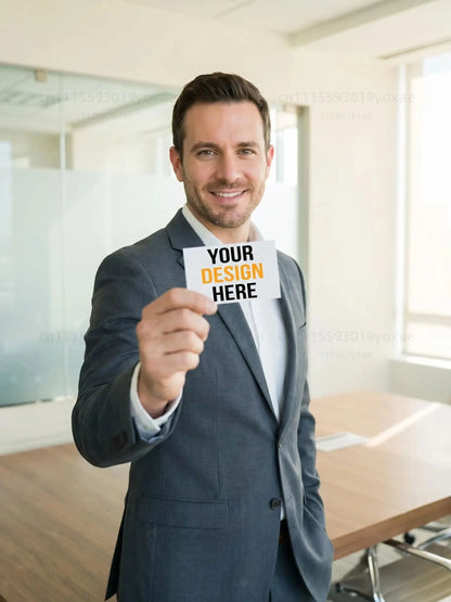 Custom Logo Business Cards 300gsm Matte Water-Resistant Paper Double-Sided Printing Text QR Code Photo 90x54mm 50-1000Pcs Set