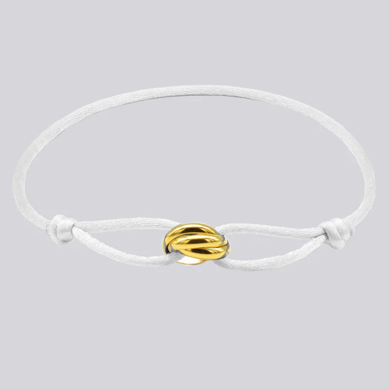 Zalman Wholesale GDS888 Luxury Unisex Bracelet 3 Metal Buckle Hand Chain Adjustable Men's Rope Bracelet for Women Jewelry Gifts
