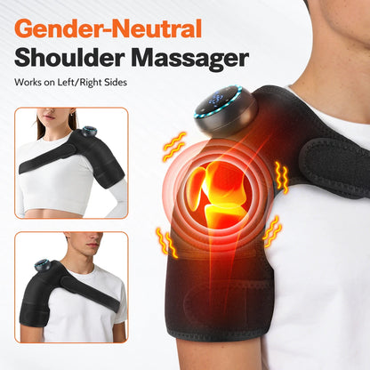 Electric Shoulder Massager Heating Pad Vibration Massage Support Belt Shoulder Thermal  Brace