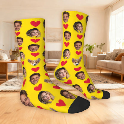 Customized socks for men and women Face-themed funny expression socks Personalized photo-customized socks Birthday gifts