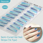 Gradient Auroras Semi Cured Gel Nail Strips Sparkly Shinning DIY Gel Polish Stickers for Nails Works with UV/LED Nail Lamps