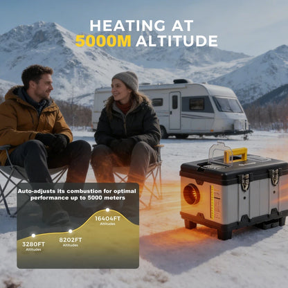 TB10 8KW Toolbox Diesel Air Heater 12V/24V/220V With Adapter/Auto Thermostat/Bluetooth App/Display For Truck Car Parking Heater