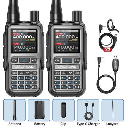 Baofeng UV-5R Mini Walkie Talkie Bluetooth Programming Wireless Copy Frequency Full Band 999CH AM FM Type-C Long Range Ham Radio