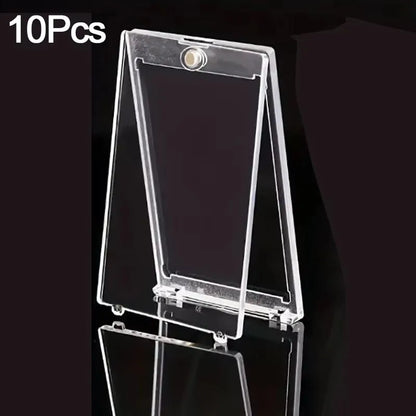 1/5/10PCS Clear Card Holder Magnetic Attraction Type Gaming Sports Trading Card Display Case Kpop Idol Photo Protective Sleeves
