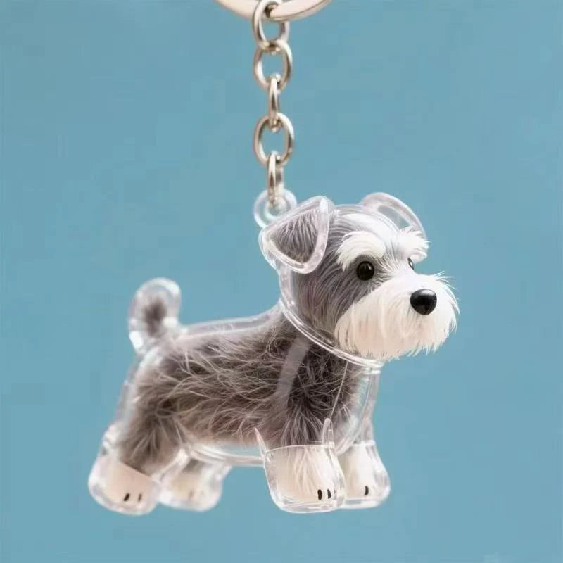 (HB05)Clear Puppy Hair Memorial Keepsake Capsule Pet Dog Fur Container DIY Pendant Keychain Decor Pet Lovers Home Display Gifts