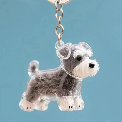 (HB05)Clear Puppy Hair Memorial Keepsake Capsule Pet Dog Fur Container DIY Pendant Keychain Decor Pet Lovers Home Display Gifts
