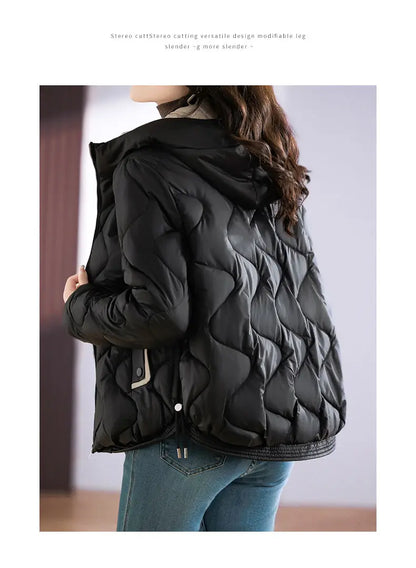 Hooded Parkas Women Winter 4XL Korean Fashion All-match Coats Thicken Keep Warm Streetwear Cold Wear Casual Female Outwear Ins