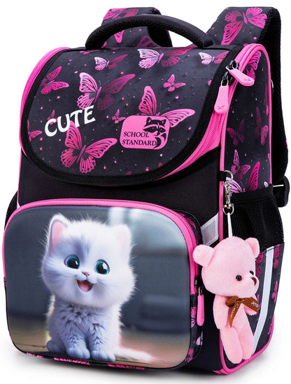 Girls School Backpack Orthopedic Cartoon Children Primary School Students Bags Kids Satchels feminina Bookbag 7-9 Years mochilas