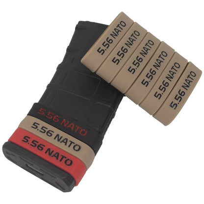 6pcs/Pack Tactical Magazine Marking Band Airsoft Rifle Elastic Mag Rubber Ring For 5.56 Nato Airsoft Rifle Hunting