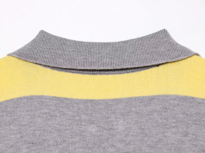 Sweater knitted Pullover Women's Spring 2026 New Fashion Striped Loose Polo neck Warm Women Sweater Chic Youth Holiday Pullover