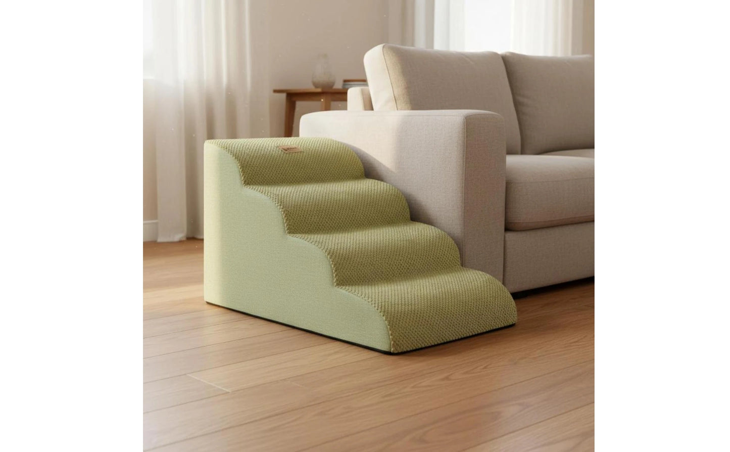 Pet Stair Ramp Washable Dog Ramp and Stairs Foam Pet Stairs Detachable Cover Sturdy for Sofa