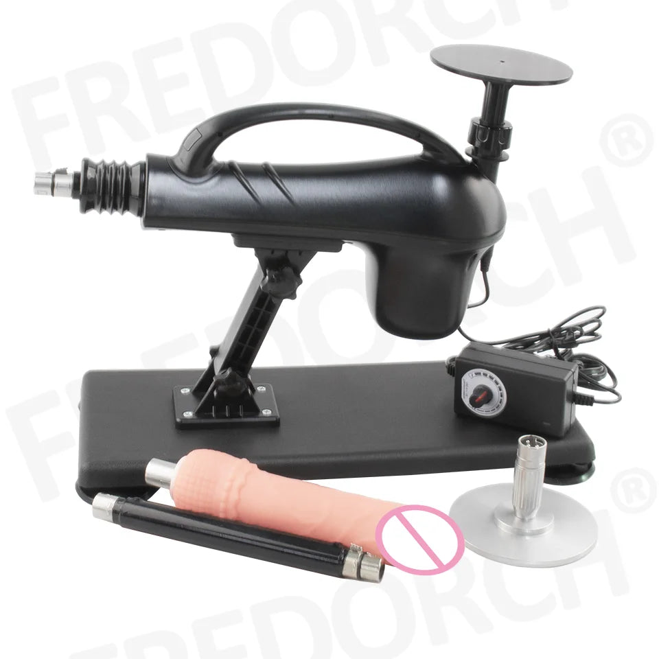 FREDORCH Sex Machines More Attachment Masturbating Pumping Sex Gun Adjustable with Dildo Couples Sex Toy Love Machine for Couple