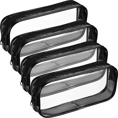 Transparent Pencil Case Zipper Simple style Pen Pouch Large Capacity Pen Bag for Students School&Office Stationary Supplies