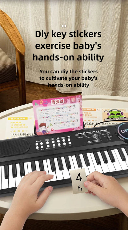 Kids Electric Piano 37 Baby Keyboard with Microphone Singing Songs Development Educational Toy Musical Instrument Games Children