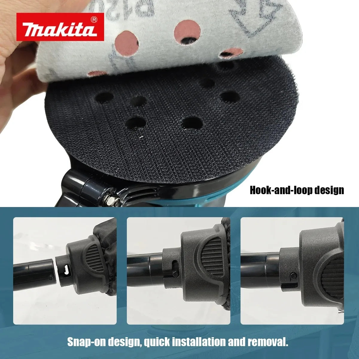 Original Makita DBO180Z 18V Cordless Random Orbital Sander for Woodworking Putty Polishing DIY and Professional Use Bare Tool