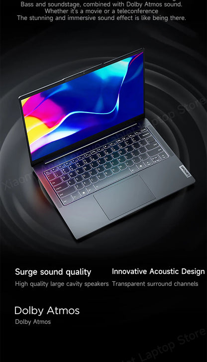 Lenovo Laptop Xiaoxin Pro14 2024 14' 2.8K 120Hz OLED Screen AMD Ryzen 7-8845H 16G/32G LPDDR5 1TB/2TB PCIE4.0 SSD Notebook PC
