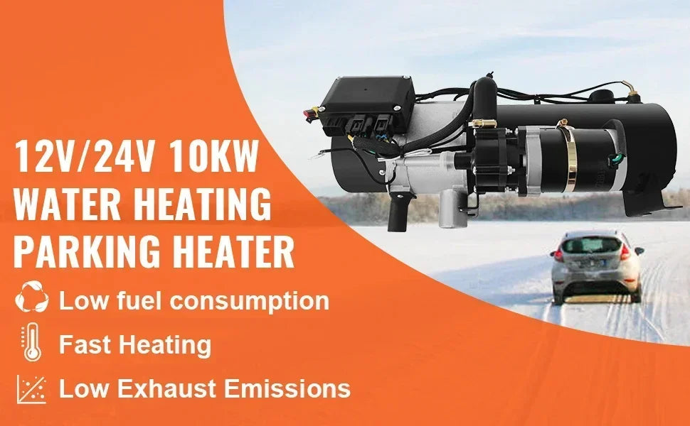 SIHAO Heavy Duty 10KW Diesel Water Preheater 12V 24V Universal Vehicle Fuel Heater for Auto Engine & Interior Heating