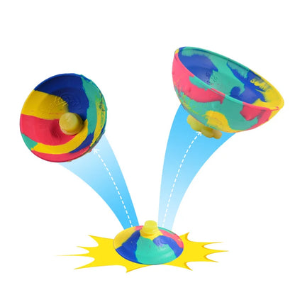1Pc Camo Bounce Bowl Half Side Bouncing Ball Cloud Buckle Camo Bouncing Bowl Creative Children's Relief Toy