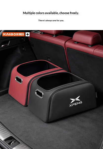Car Trunk Organizer Box Storage Bag with Built-in Pocket For Xpeng P7 G9 G6 P5 X9 G7 N5 E29 G3 P7+ MONA M03 Auto Accessories