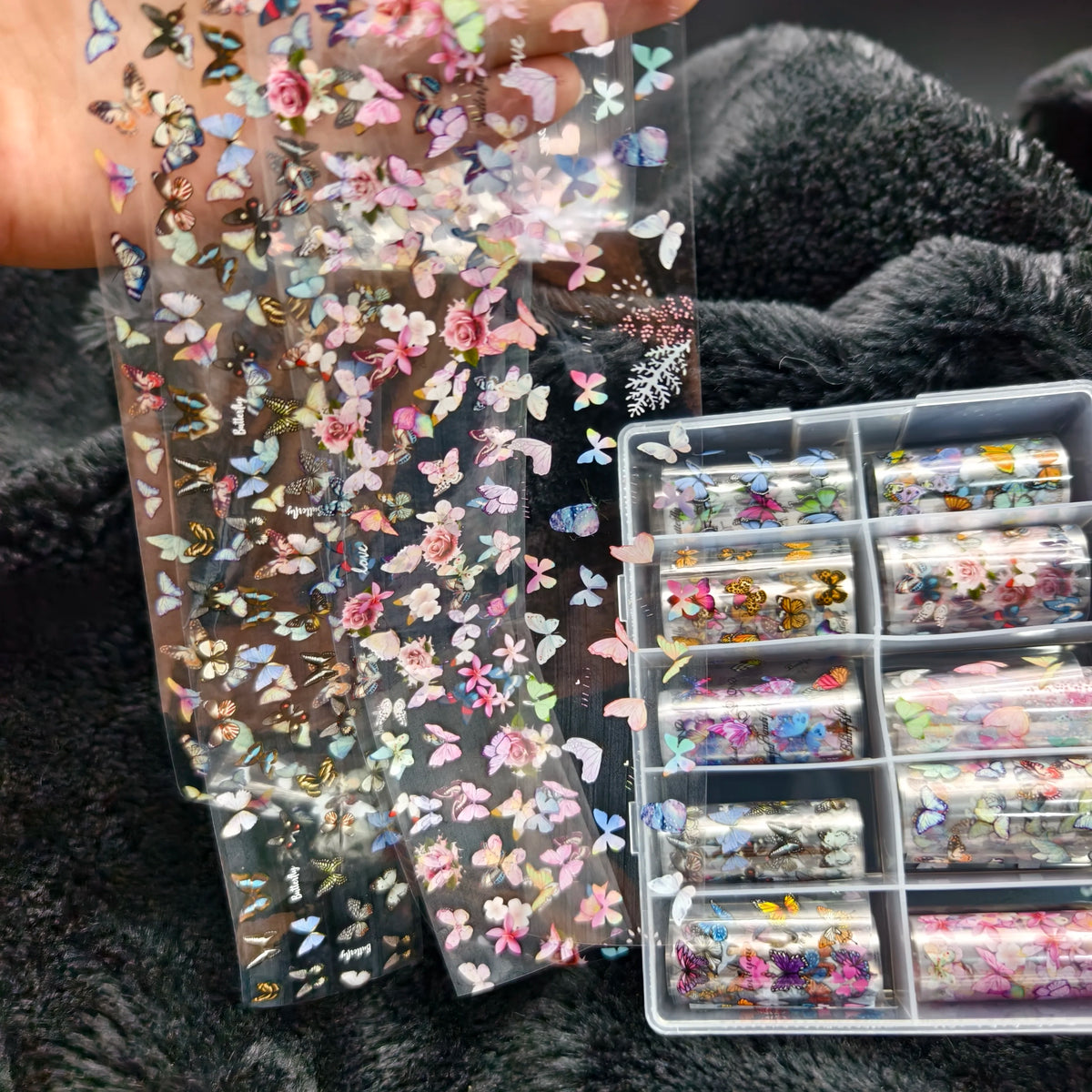 10Rolls Halloween  Flower Plaid Angel Marble  Bow Nail Foils Transfer Paper  Nail Art Stickers   Decal  Nails Decoration